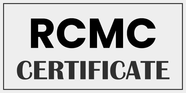 RCMC certificate