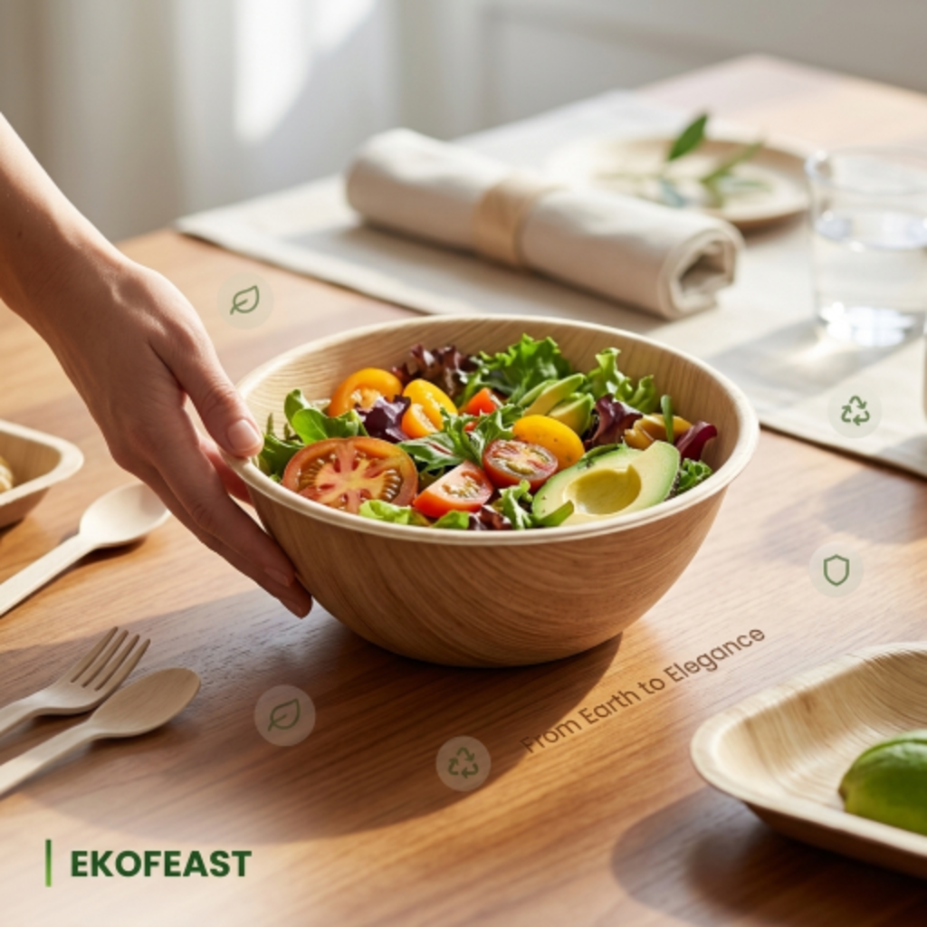 EkoFeast eco-friendly bagasse tableware
